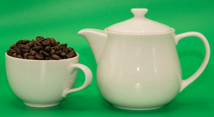 teapot and cup of coffee
