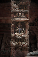 Fototapeta na wymiar statues of gods in the streets of Kathmandu.