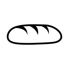 Bread Icon Vector Simple Design