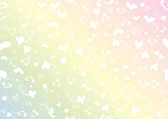 ステッチフレーム ハートパステルカラー背景 Anniversary Wall Mural Anniversa Kid A