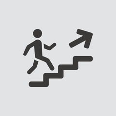 Career ladder icon isolated of flat style. Vector illustration.