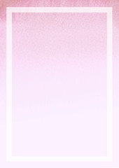 Paint brush gradient pink blank paper background with border