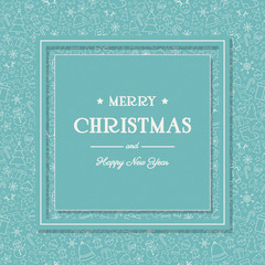 Christmas wishes on festive background with decorations. Vector