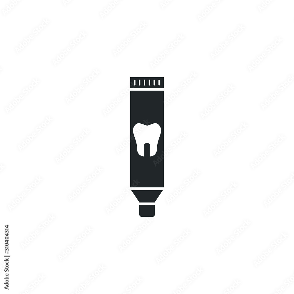 Leinwandbilder toothbrush and toothpaste icon template color editable. dental toothpaste symbol vector sign isolate