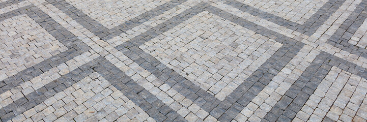 Straßenpflaster mit Muster