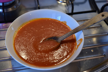 Tomato Sauce in the Plate