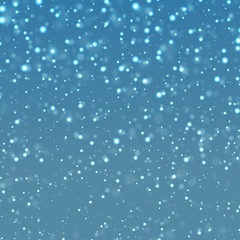 falling snow on a blue background