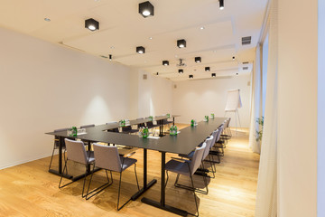 Interior of a conference room in a hotel