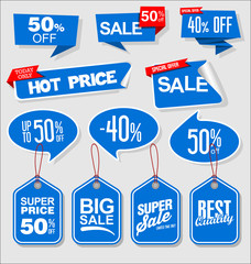 modern blue sale stickers collection