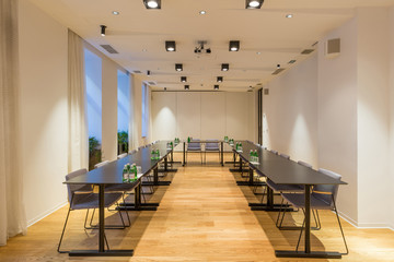 Interior of a conference room in a hotel