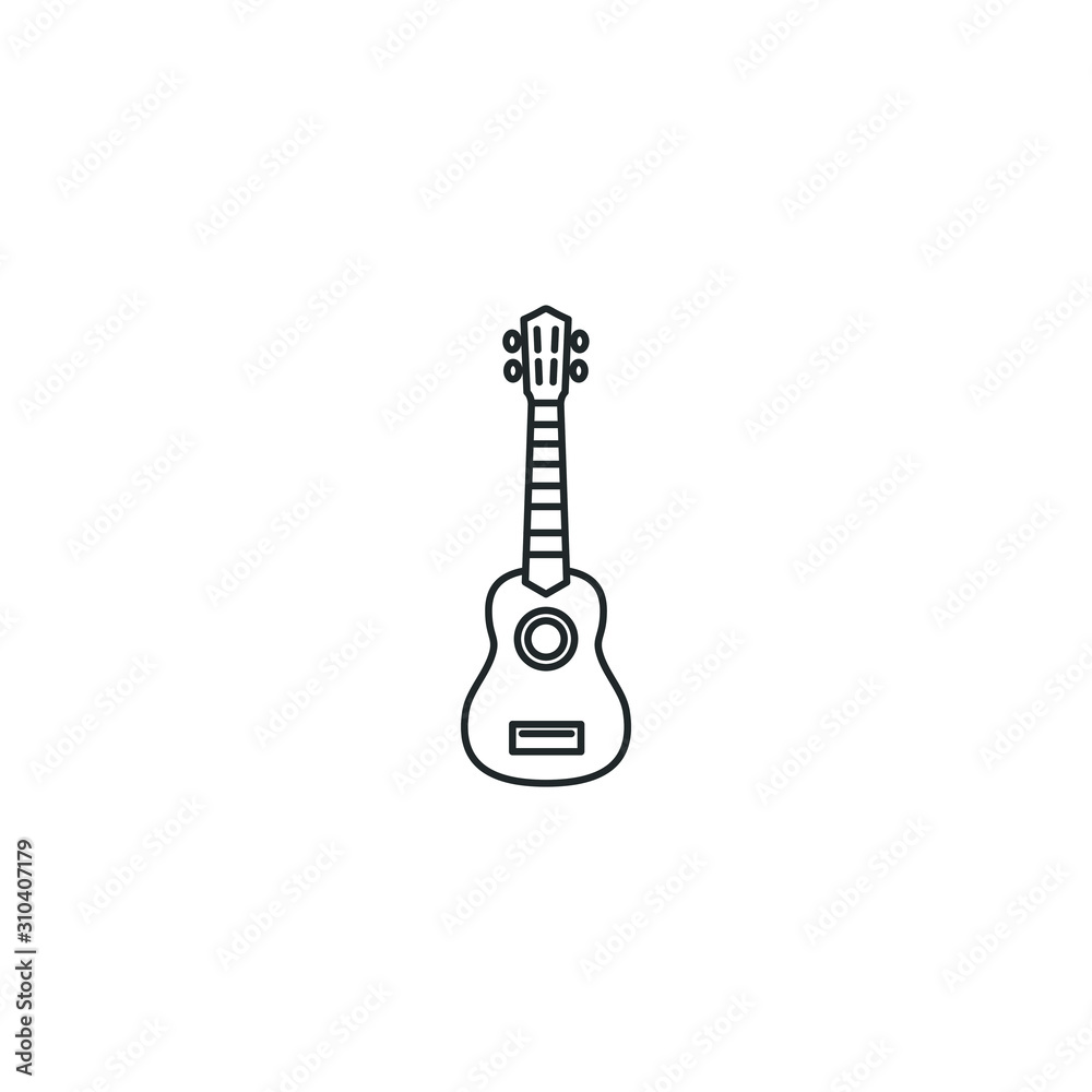 Poster guitar icon template color editable. guitar symbol vector sign isolated on white background illustra