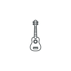 Guitar icon template color editable. Guitar symbol vector sign isolated on white background illustration for graphic and web design.