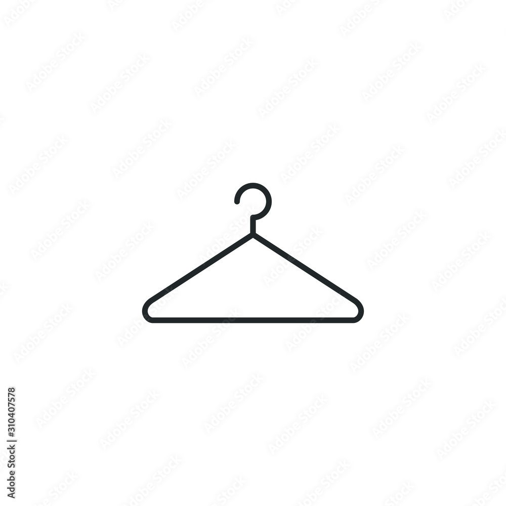 Poster clothes hanger icon template color editable. black coat hanger symbol vector sign isolated on white 