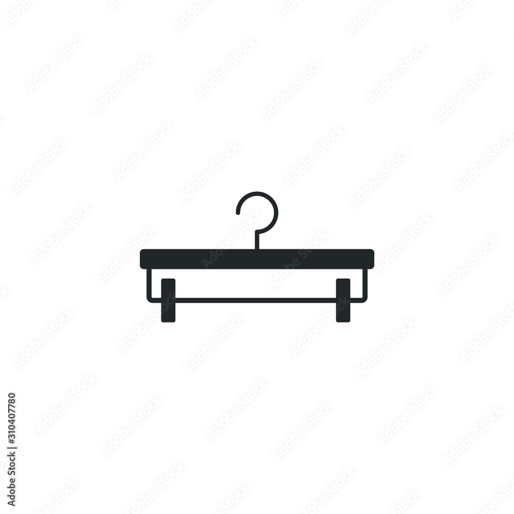 Aufkleber clothes hanger icon template color editable. black coat hanger symbol vector sign isolated on white 