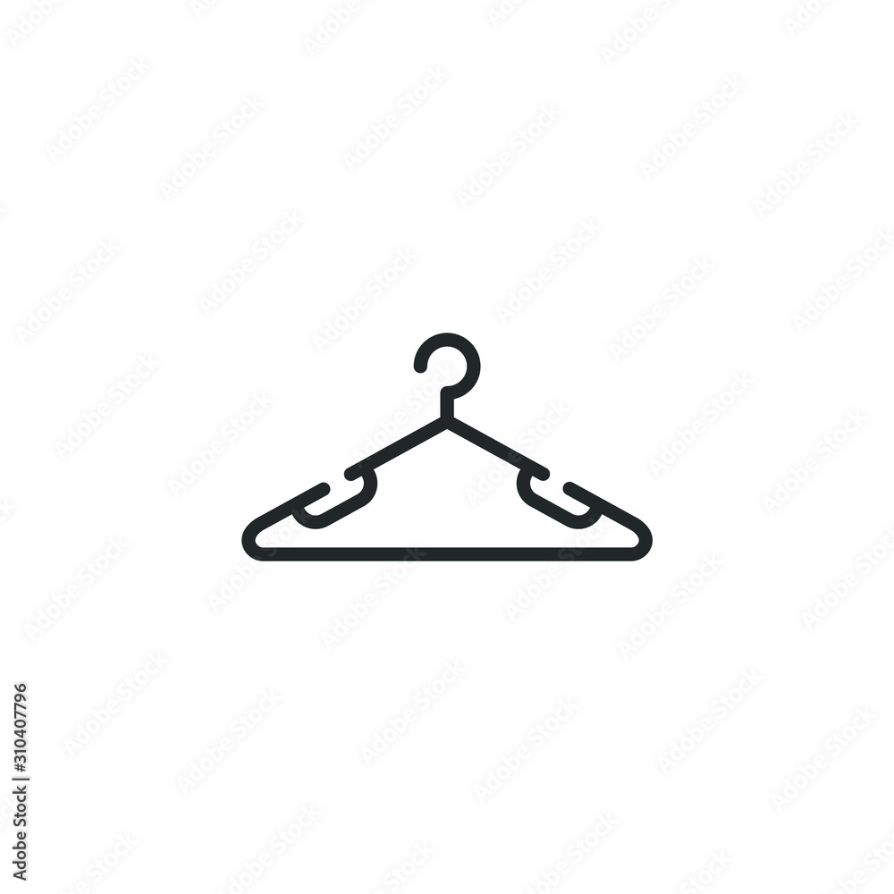 Aufkleber clothes hanger icon template color editable. black coat hanger symbol vector sign isolated on white 