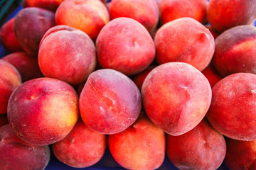 Fresh organic peaches. Fruit peaches background. Fruit background