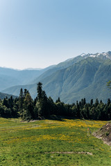 Beautiful mountain view on a Sunny day