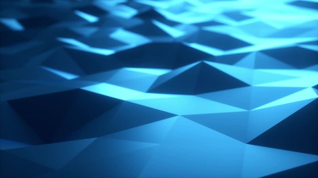 Polygons Waves Perfect seamless loop of slowmotion polygon waves