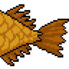Fototapeta premium vector pixel art fish tail