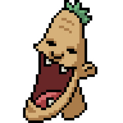 vector pixel art man laugh