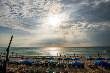 Sun set sky over the sea. Beautiful Thailand, Phuket.