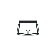 underwear icon template color editable. Underwear Pants Panties minimalistic symbol vector sign isolated on white background illustration for graphic and web design.