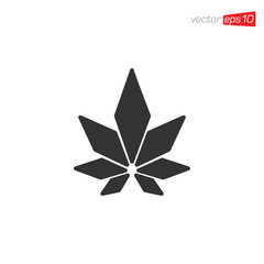 Cannabis Leaf Icon Design Vector