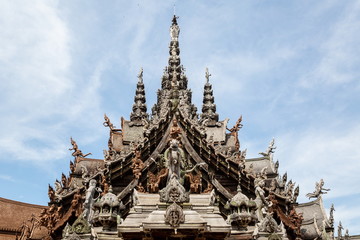 Fototapeta premium history carving statue temple in heritage place . famous landmarks and sightseeing in Thailand .