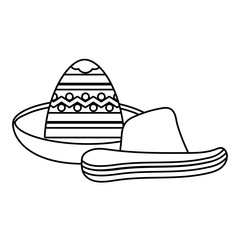 Isolated mexican hat vector design