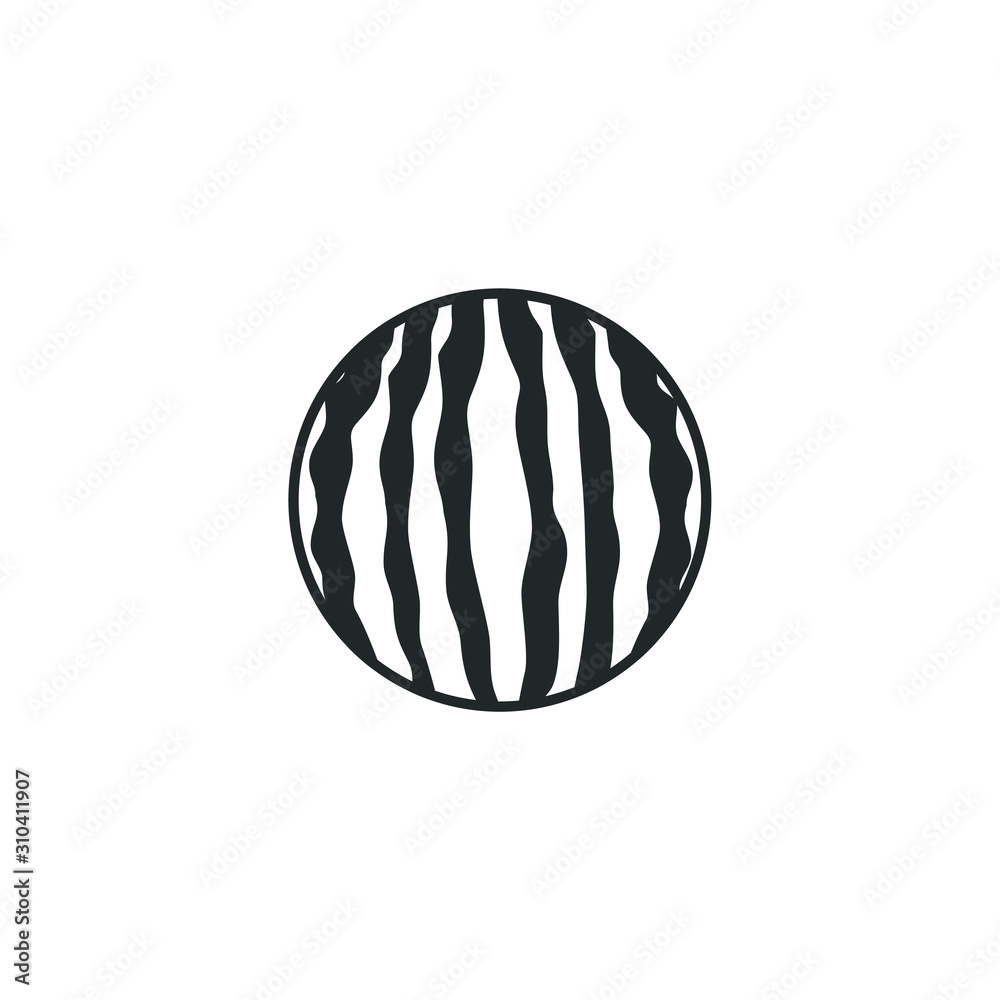 Poster Watermelon icon template color editable. Watermelon sliced ripe symbol vector sign isolated on white background illustration for graphic and web design.