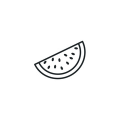Watermelon icon template color editable. Watermelon sliced ripe symbol vector sign isolated on white background illustration for graphic and web design.