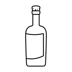 Isolated wine bottle vector design