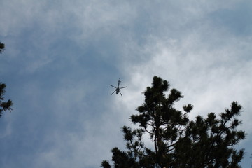 helicopter in the sky