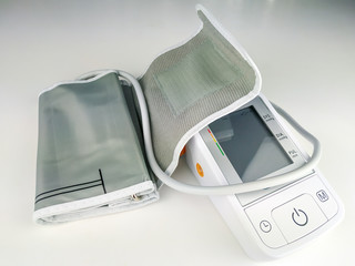 Medical device for blood pressure checking and pulse analysis and measurement for early heart and...