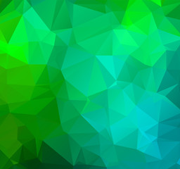 Abstract multicolor emerald green background. Vector polygonal design illustrator