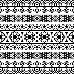 Tribal ethnic pattern in black and white color. Design for background or frame