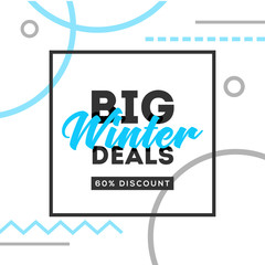 Winter Big Sale Shopping Day Vector Design Template