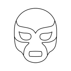 Isolated mexican mask vector design