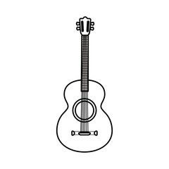 Isolated guitar instrument vector design