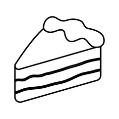 Isolated sweet cake vector design