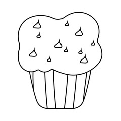 Isolated cupcake dessert vector design