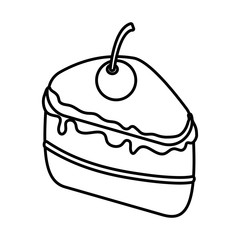 Isolated sweet cake vector design