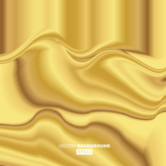 Obraz premium Golden Modern Fluid Background Composition with Dark Gradients and Gold Metal Wavy Line with Shadow