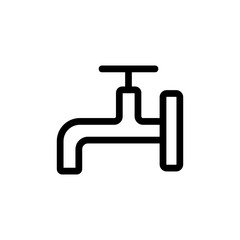 Water mixer icon vector. A thin line sign. Isolated contour symbol illustration