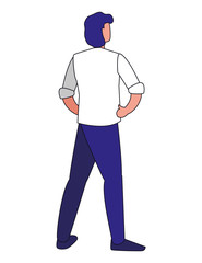 Isolated avatar man of back vector design