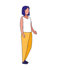 Isolated avatar woman vector design