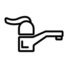 Water mixer icon vector. A thin line sign. Isolated contour symbol illustration
