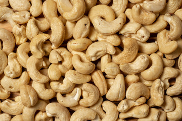 Background of natural cashew nuts 