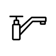 Water mixer icon vector. A thin line sign. Isolated contour symbol illustration