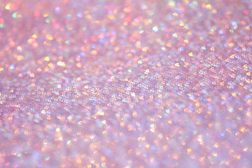 Magic Unicorn Abstract Glitter Blur Background. Delicate Pink, Blue, Gold  and Lilac Bokeh Lights